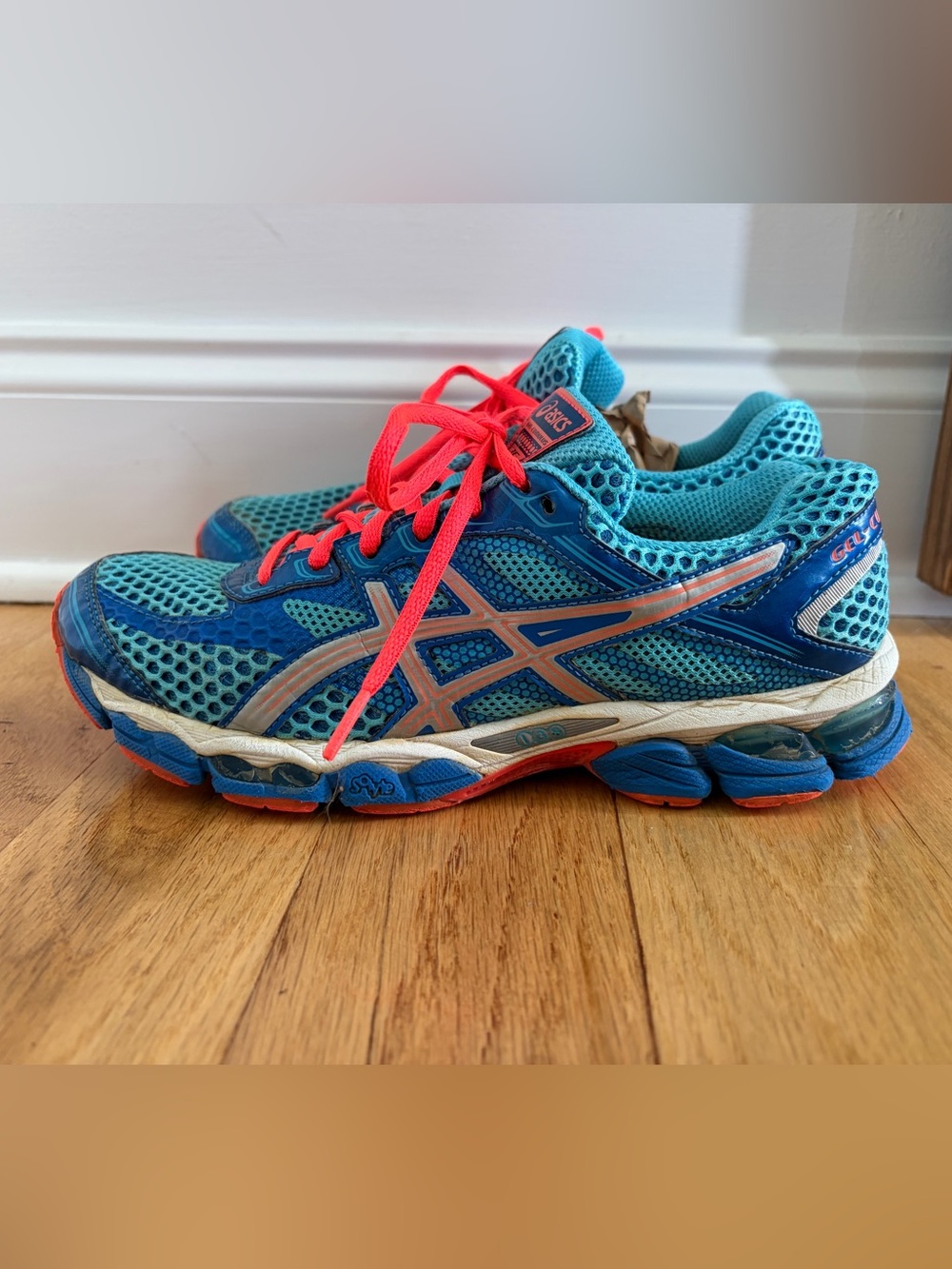 ASICS Gel-Cumulus 15 Women’s Running Shoes Blue Turquoise Coral Tennis Shoes